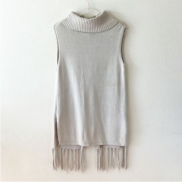 BCBGeneration Split Fringe Cowl Turtleneck Sweater - Picture 2 of 10